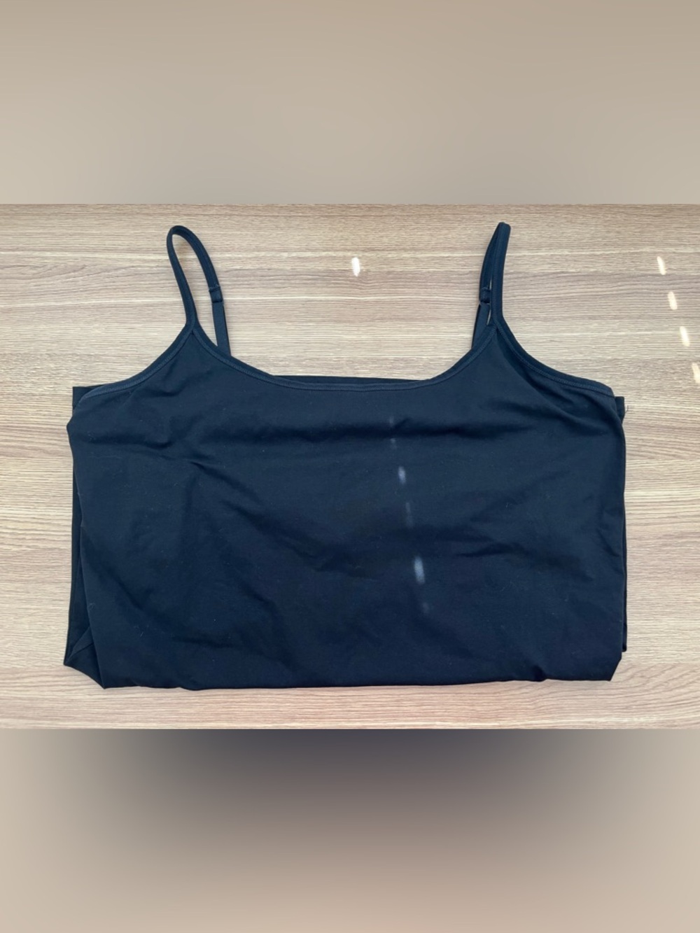 Pact Organic Cotton Everyday Shelf Bra Camisole Tank Top XXL Black Stretchy